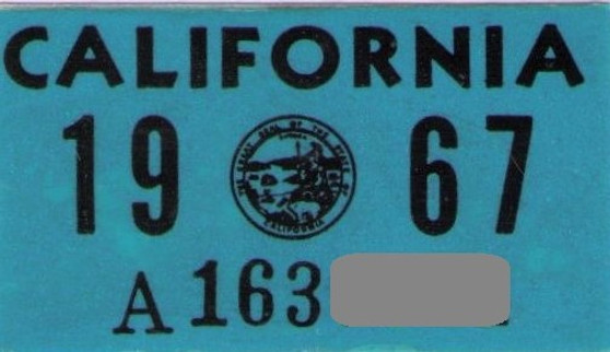 1967 California decal