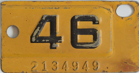 1946 California license plate tab