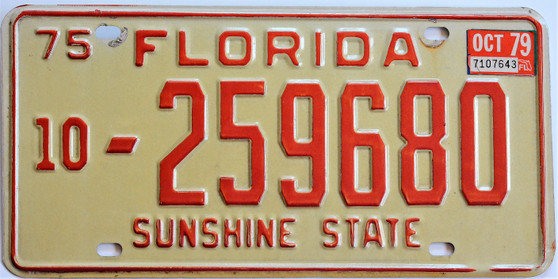 1975 Florida tag