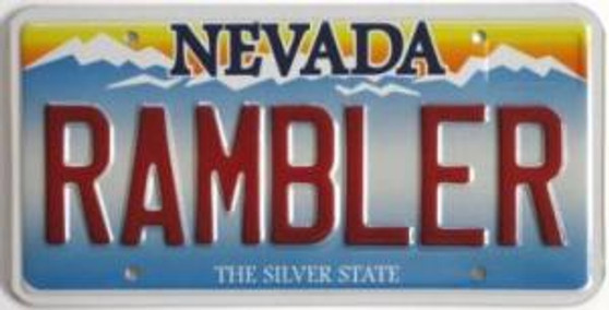 rambler novelty plate