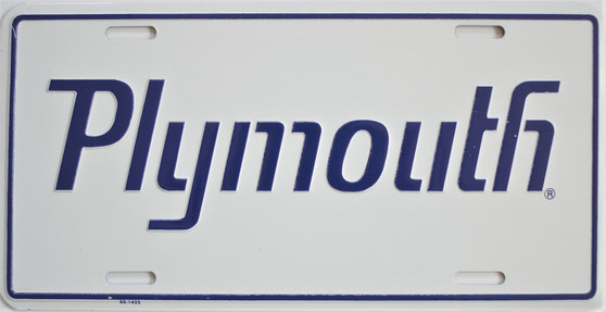 plymouth novelty plate for sale