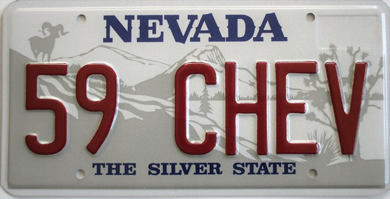 1959 Chevrolet novelty plate