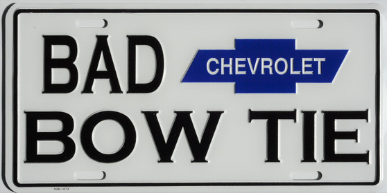 Bad Bow Tie Chevrolet novelty license plate