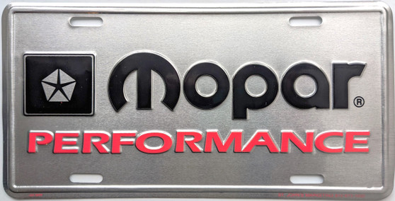 mopar performance license plate