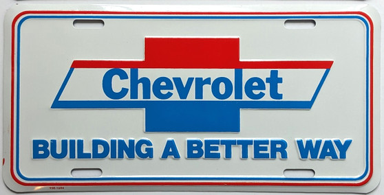 Chevrolet Building a Better Way license plate