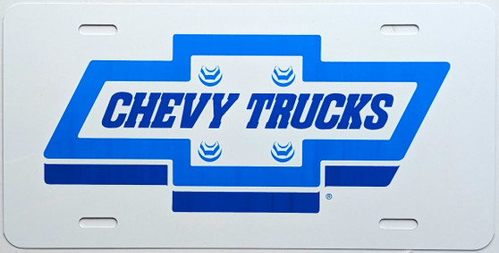 chevy trucks novelty plate, flat
