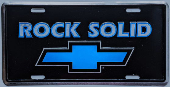 Chevrolet Rock Solid novelty license plate