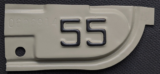 repainted 1955 California license plate tab