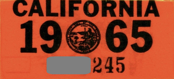1965 California decal