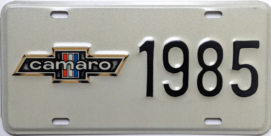 1985 Chevrolet Camaro license plate