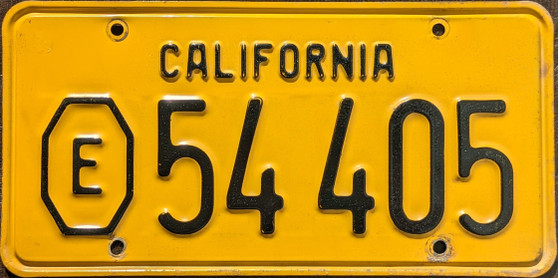 1956 california exempt license plate