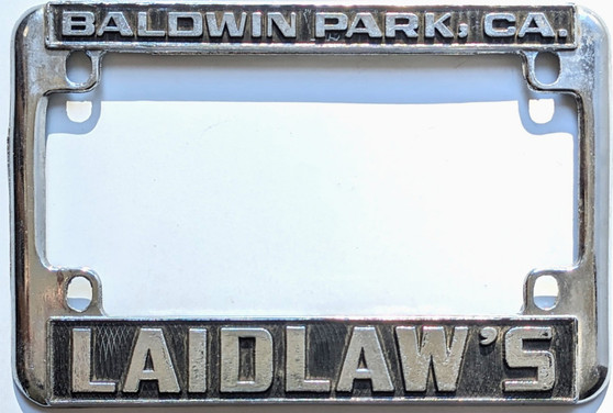 Laidlaws Baldwin Park, Harley Davidson Motorcycles license plate frame