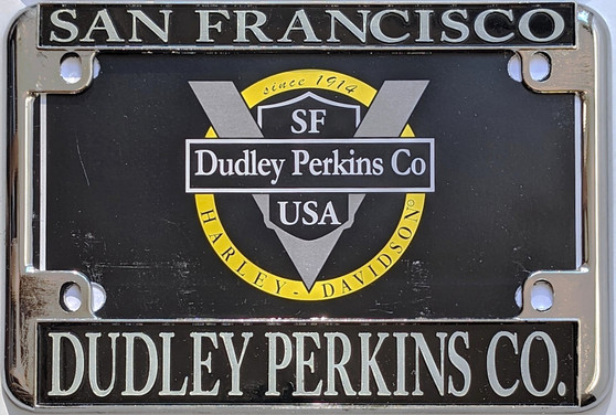 Dudley Perkins Harley Davidson Motorcycles license plate frame