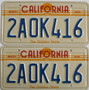 California Golden State license plates