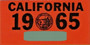 1965 California license plate sticker