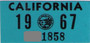 1967 California sticker