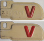 1943 California License Plate tabs