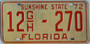 1972 Florida tag for sale