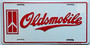 oldsmobile plate with rocket