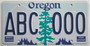 oregon sample license plate