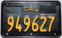 black california motorcycle license plate