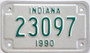 Old Indiana motorcycle license plate