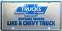 Chevrolet trucks license plate, vintage