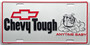 chevy tough, anytime baby license plate