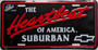 The Heartbeat of America Suburban novelty plate