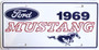 1969 ford mustang license plate