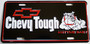 chevy tough, anytime baby license plate