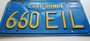 1972-1973 Vintage Blue and Yellow  California License Plates