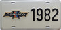 1982 Chevrolet Camaro license plate