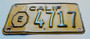 1956 Yellow California Exempt Motorcycle License Plates