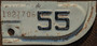 1955 California license plate tab