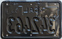 Old 1963 California Motorcycle License Plate, Clear, Restored