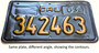 Old 1963 California Motorcycle License Plate, Clear, Restored