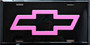 Chevy bow tie novelty plate, pink bow tie