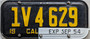 1951 California license plate
