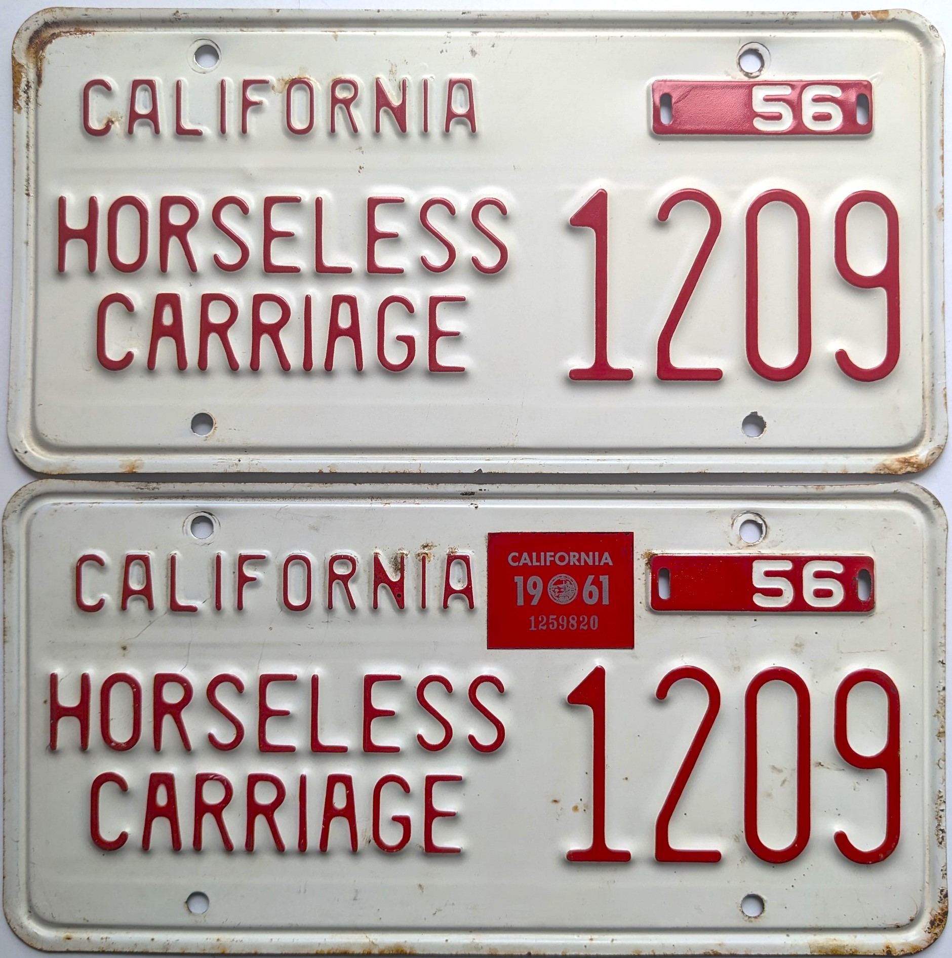 California Horseless Carriage License Plates - Classic License Plates