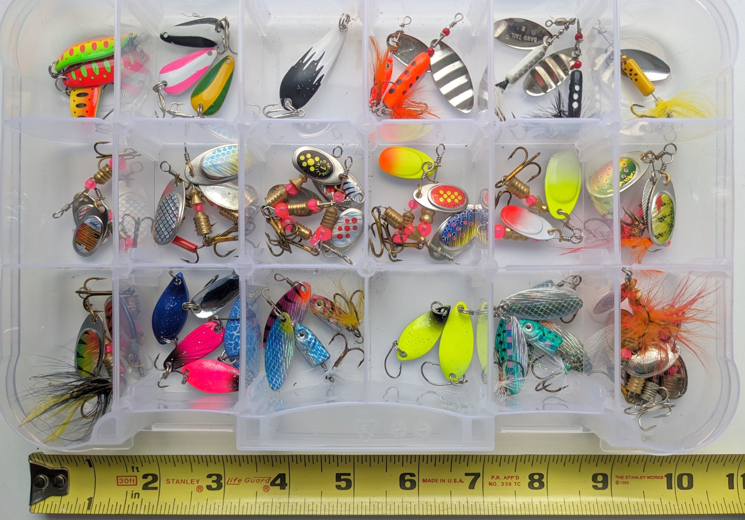 Trout Lures, 48 Spoons and Spinners Classic License Plates