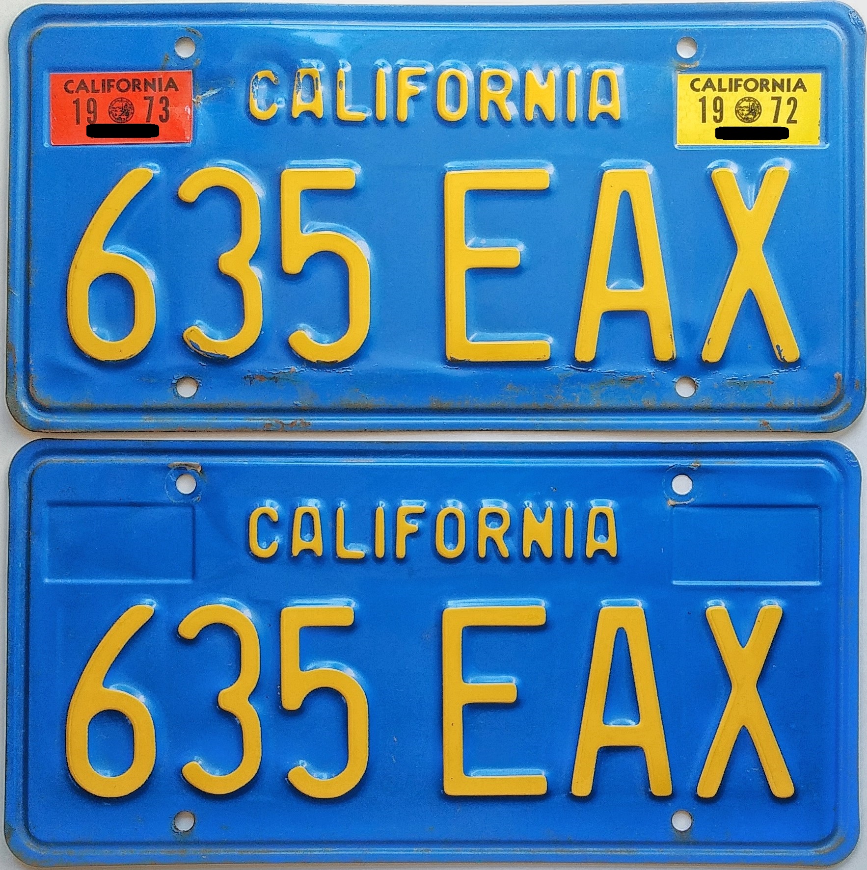 Old Blue California License Plates Classic License Plates