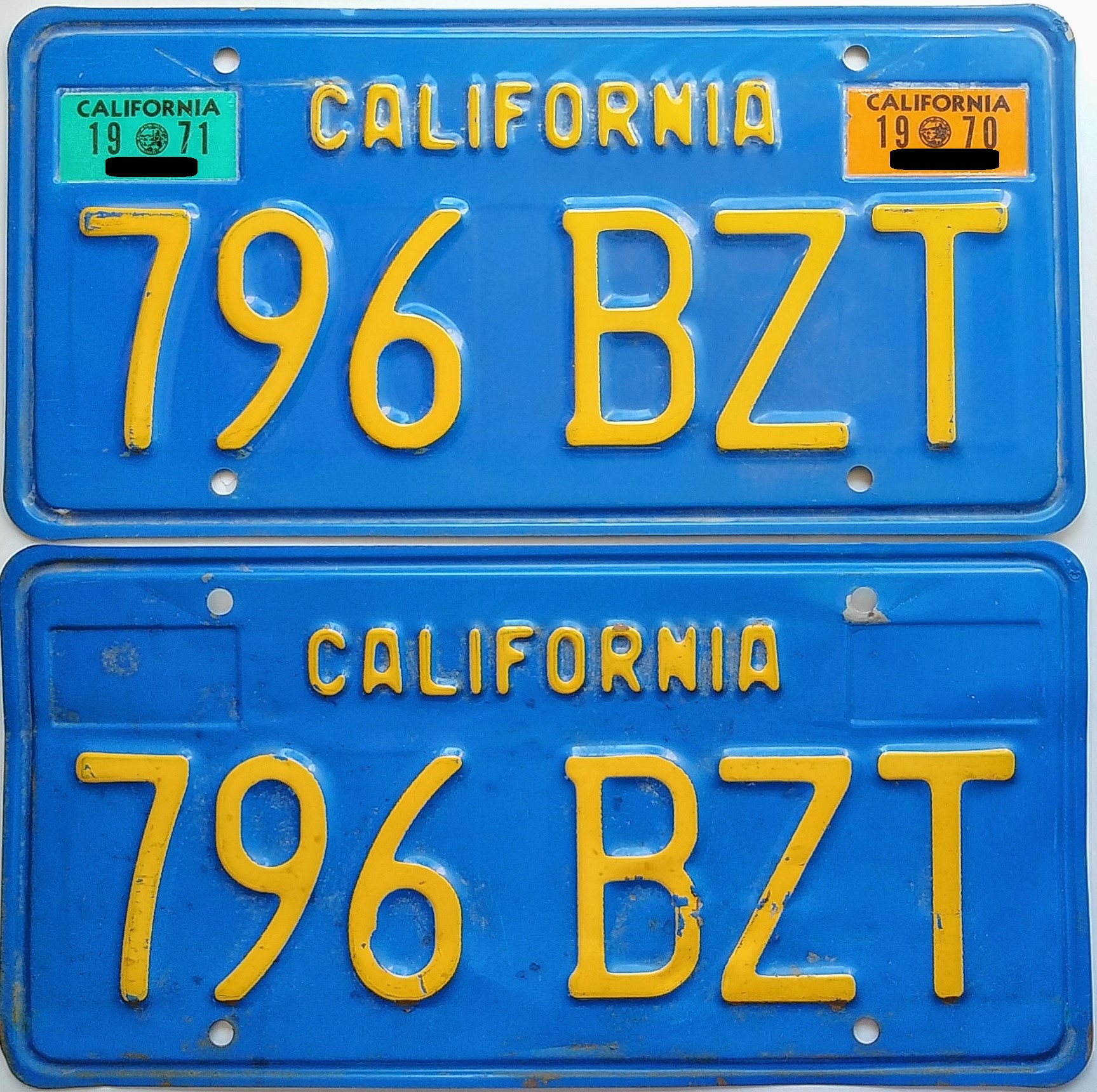Vintage California License Plates Blue Classic License Plates