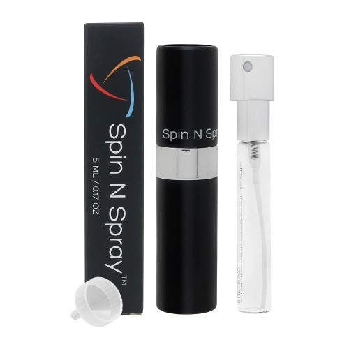 Black Atomizer by Spin N Spray Box for Unisex 0.17 Oz Empty Refillable Atomizer
