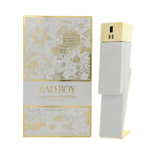 Bad Boy Sparkling Ice by Carolina Herrera Box for Men 3.4 Oz Eau De Toilette Spray