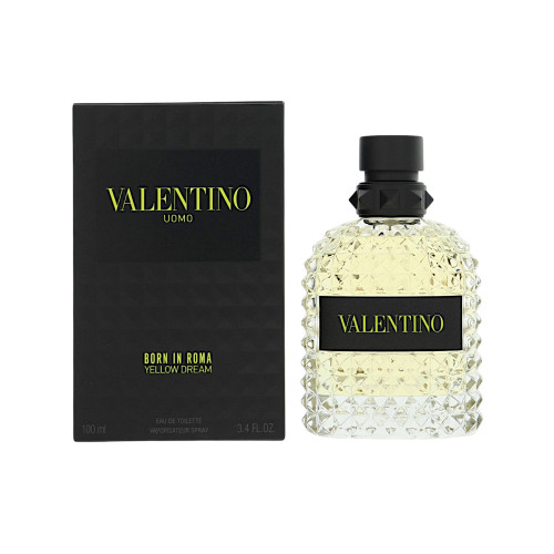 Born In Roma Yellow Dream by Valentino Box for Men 3.4 Oz Eau De Toilette Spray