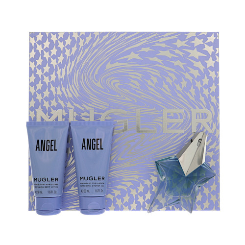 Angel by Thierry Mugler Gift Set for Women 3 Piece Gift Set For Women - 0.8 Oz Eau De Parfum Spray, 1.6 Oz Body Lotion, 1.6 Oz Shower Gel