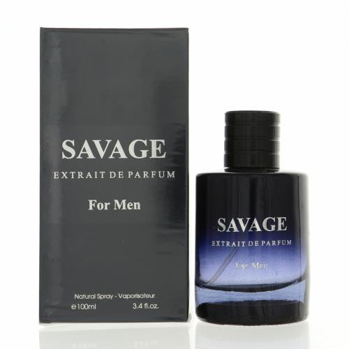 Savage Extrait De Parfum by Fragrance Couture Box for Men 3.4 Oz Eau De Parfum Spray