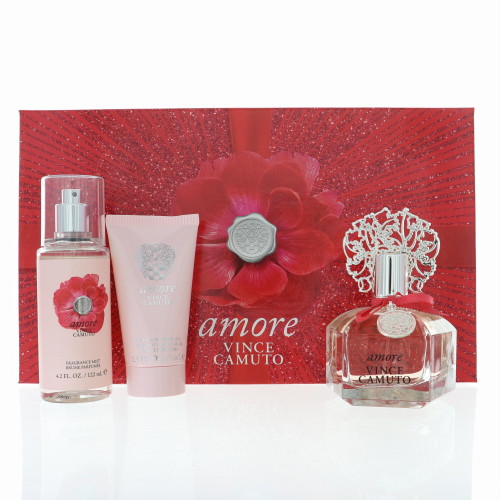 Vince Camuto Amore by Vince Camuto Gift Set for Women 3 Piece Gift Set - 3.4 Oz Eau De Parfum Spray, 4.2 Oz Fragrance Mist , 2.5 Oz Bath & Shower Gel