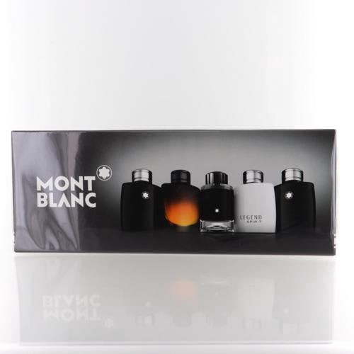 Mont Blanc Variety Set by Mont Blanc Gift Set for Men 5 Piece Gift Set - 2* 0.15 Oz Montblanc Legend Eau De Toilette Spray